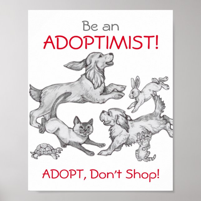 Humane Ed Pet Hund Cat Teckning Poster (Framsidan)