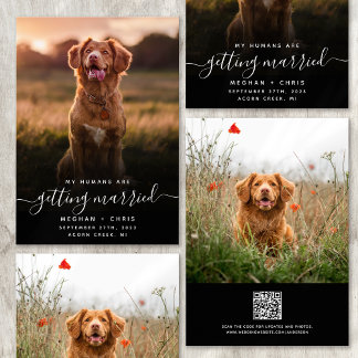 Humaner Gifta sig QR-kod för foto Spara Datumet