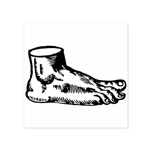 Humanfot Stämpel (Tryck)