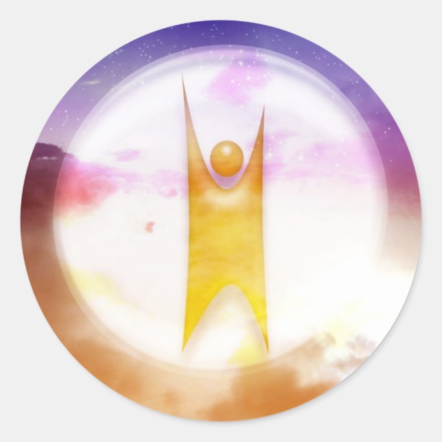 Humanistisk symbol runt klistermärke (Framsida)