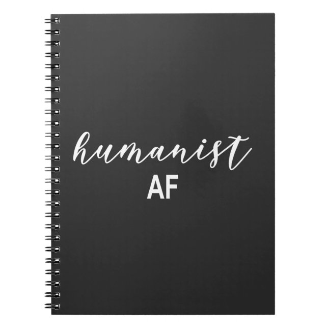 Humanistisk typografisk bärbar roligt anteckningsbok (Framsidan)