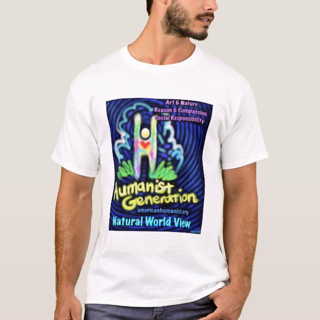 HumanistT-tröja (roligt, den färgrika designen) Tee Shirt (Framsida)
