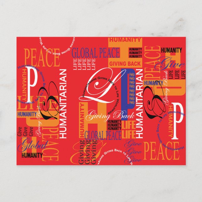 Humanitär Graffiti-vykort Vykort (Framsida)