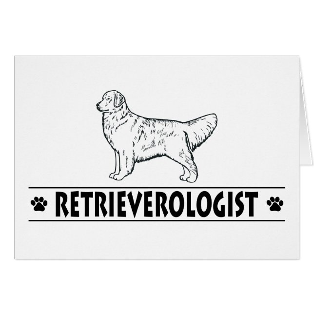 Humanitärt GOLDEN RETRIVER OBS Kort (Framsidan Horizontal)