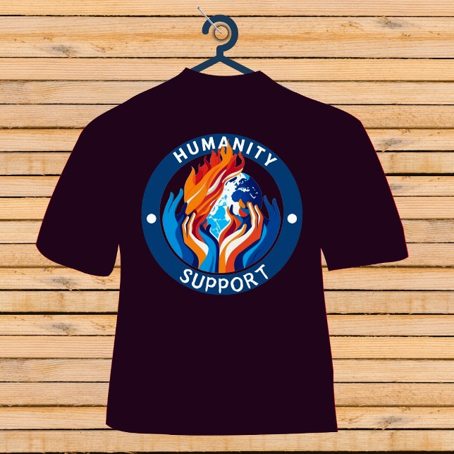 Humanitetsstöd | United we stand Lång Ärmad Tröja (#humanity_men
#la_fires)