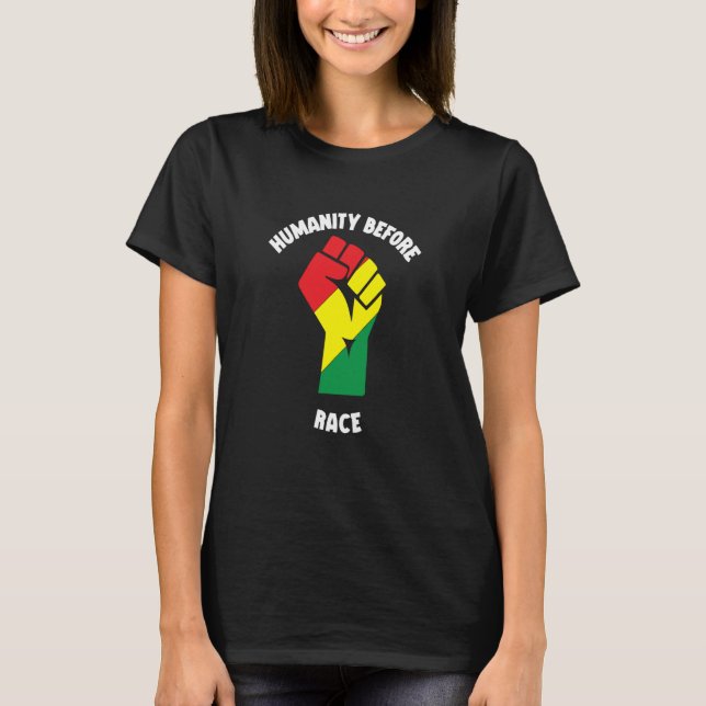 Humanity Fist Equality Black History Month Black P T Shirt (Framsida)