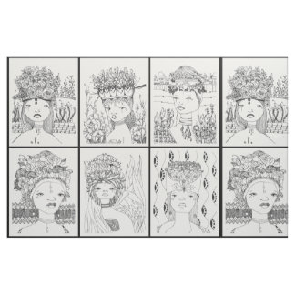 Humanoider i Headdress  Tyg