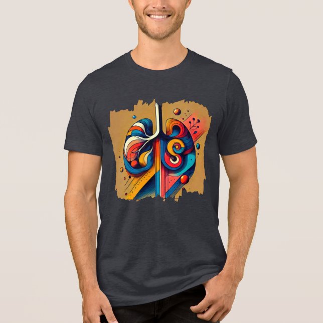 Humanpuls - Geometric Digital Art T-Shirt" T Shirt (Framsida)