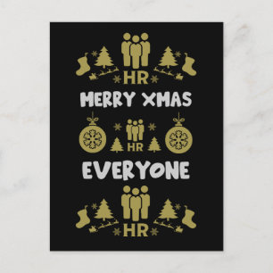 Humanresurser Ugly Santa Julafton Gifts Helg Vykort
