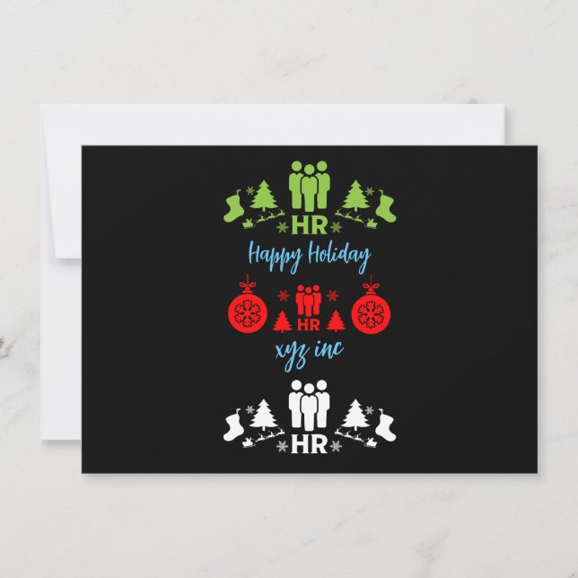Humanresurser Ugly Santa Julafton Gifts Julkort (Framsida)