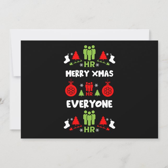 Humanresurser Ugly Santa Julafton Gifts Julkort (Framsida)