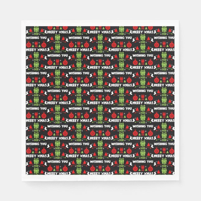 Humanresurser Ugly Santa Julafton Gifts Pappersservett (Framsidan)