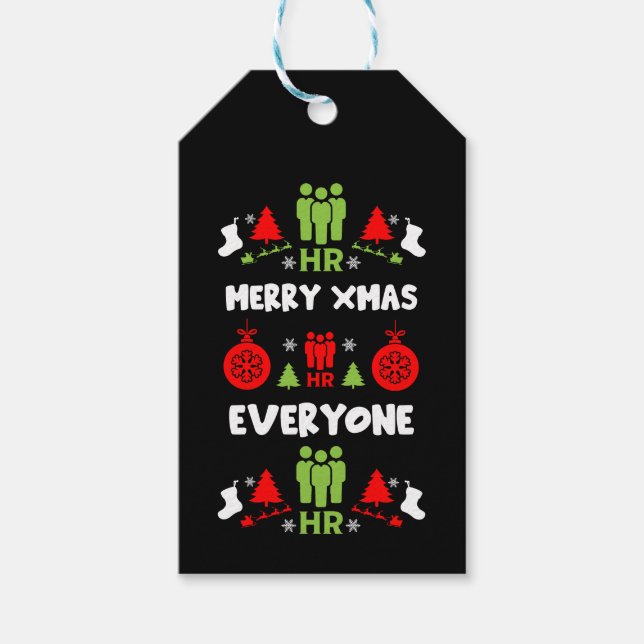 Humanresurser Ugly Santa Julafton Gifts Presentetikett (Framsidan)