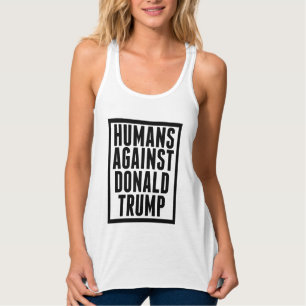 Humans Against Donald Trump Linne Med Racerback
