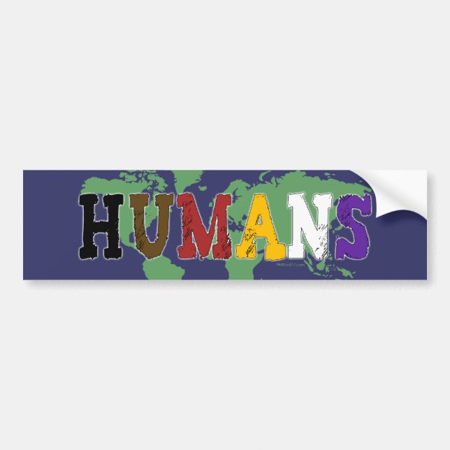 Humans Bumper Sticker Bildekal (Framsidan)