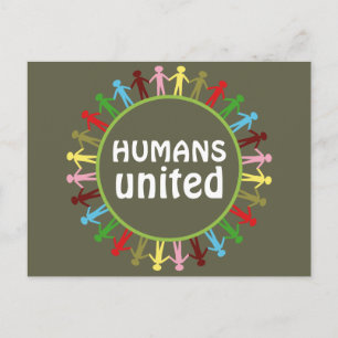 HUMANS FÖRENADE Peace Vykort
