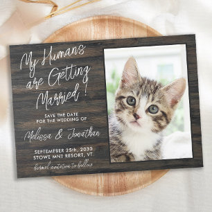 Humans Gifta sig Anpassningsbar Photo Rustic Pet H Spara Datumet