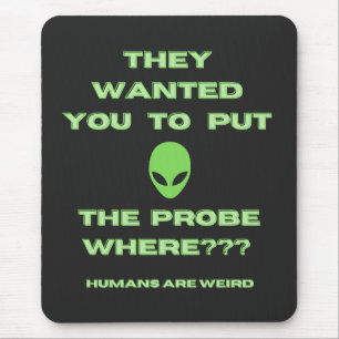 Humans Konstig Alien sond Grönt Musmatta