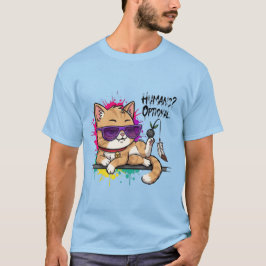 Humans? Optional – Cool Cat in Sunglasses  T Shirt