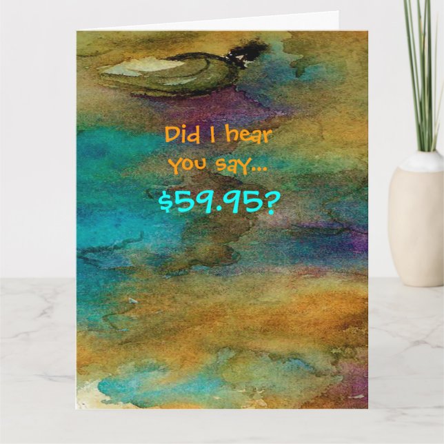 Humant 60:e födelsedagskort kort (Framsida)