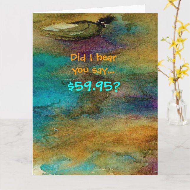 Humant 60:e födelsedagskort kort (Gul blomma)