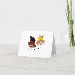 Humant behov av två matade, mappade hälsningskort kort