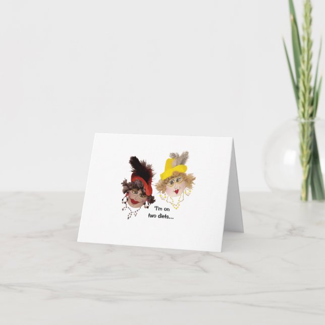 Humant behov av två matade, mappade hälsningskort kort (Framsida)