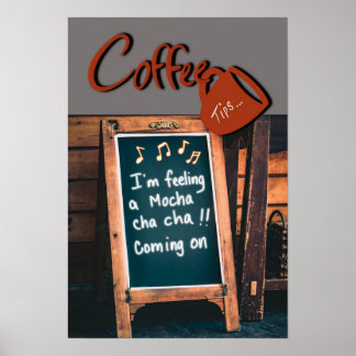 Humant chalkboard-citat av rött kaffe i mugg köket poster