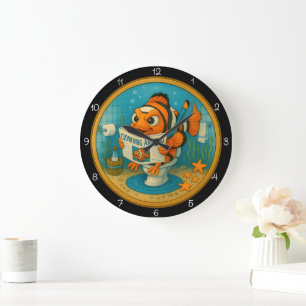 Humant clownfish Bathroom Stor Klocka