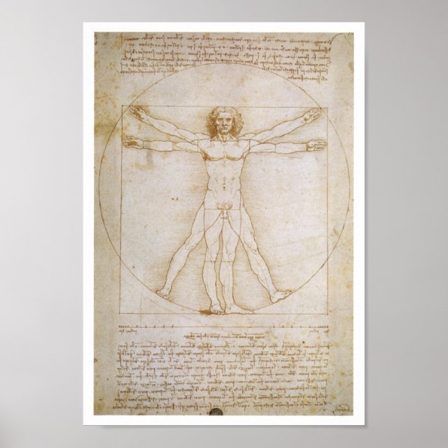 Humant Figur i cirkel, Illustration Proportion Poster (Framsidan)