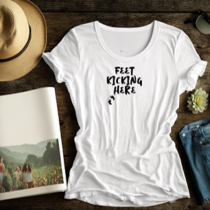 Humant fingeravtryck av gravid svart T-Shirt