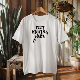 Humant fingeravtryck av gravid svart T-Shirt