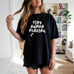 Humant fingeravtryck av gravid, vitt T-Shirt