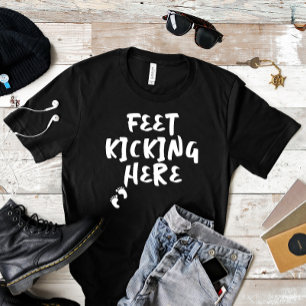 Humant fingeravtryck av gravid, vitt T-Shirt