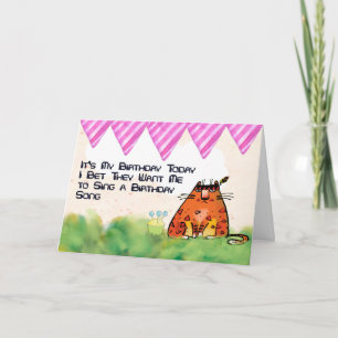 Humant födelsedagskort för en katt kort