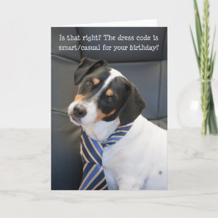 Humant födelsedagskort - Hund-kontrollkod Kort