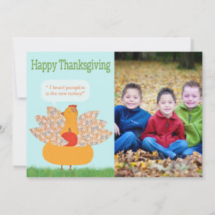 Humant fotokort för Thanksgiving - TBO Julkort