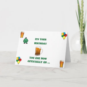 Humant "gammalt födelsedagskort" kort