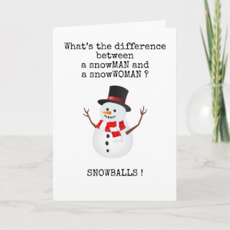 Humant julkort, Snögubbe-design Kort