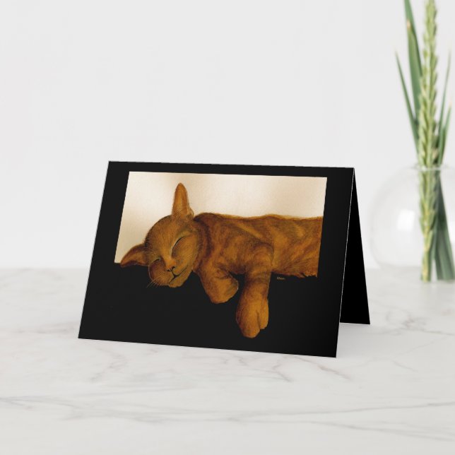 Humant Kat Nap Birthday-kort Kort (Framsida)