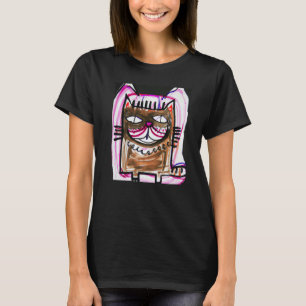 Humant kattkonst kattunge porträtt meow kitten c t shirt