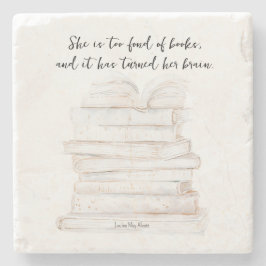 Humant Little Women Bok Älskare Citat Stenunderlägg