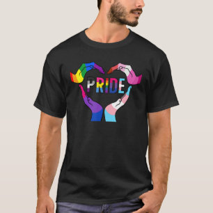 Humant Pride Heart Hand Lgbt Gay Lesbisk Bisexual T Shirt