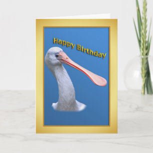 Humant Spoonbill-födelsedagskort Kort