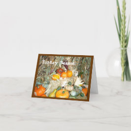 Humant turkiskt Thanksgiving-kort Helgkort