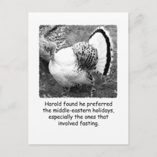 Humant vykort för Turkiets Thanksgiving