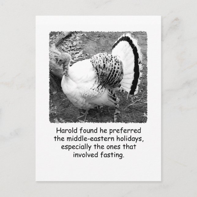 Humant vykort för Turkiets Thanksgiving (Framsida)