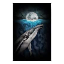 Humapback Whale by Moonlight