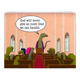 Humasaurus Dinosaurs Parody Modern Humans Tecknad Kalender