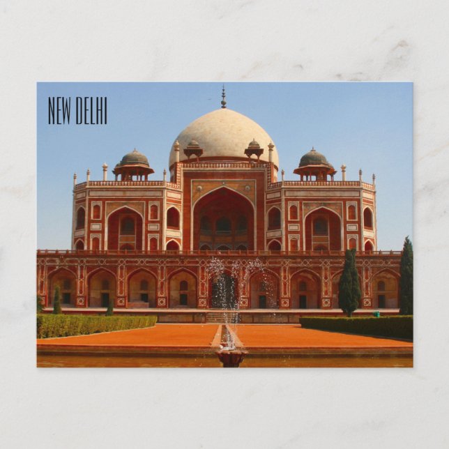humayun new delhi vykort (Framsida)